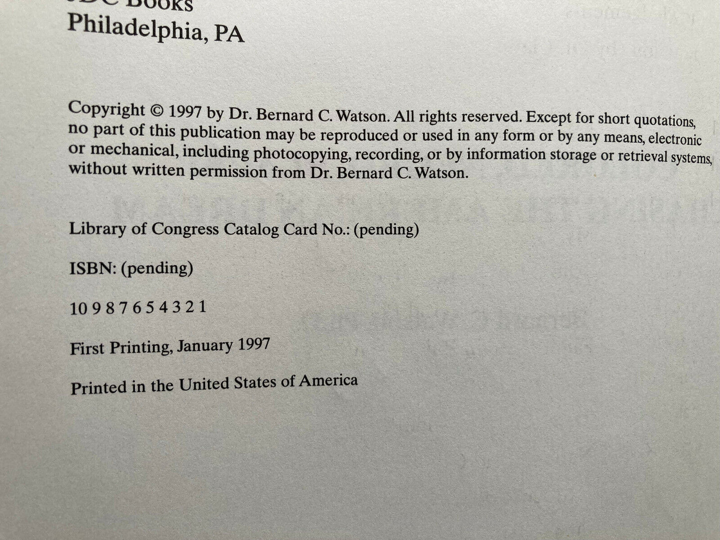 Colored Negro Black Chasing the American Dream | Signed 1st Edition