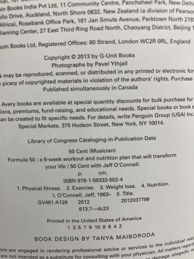 Formula 50 : A 6-Week Workout and Nutrition Plan | 50 Cent | First Edition