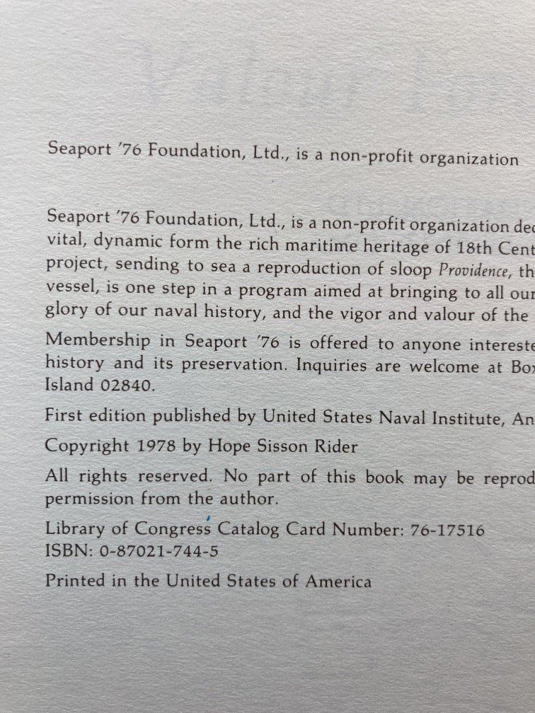 Valour Fore & Aft: Being the Adventures of America's First Naval Vessel