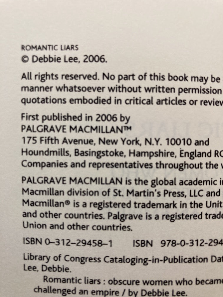 Romantic Liars: Obscure Women Who Became Impostors and Challenged an Empire