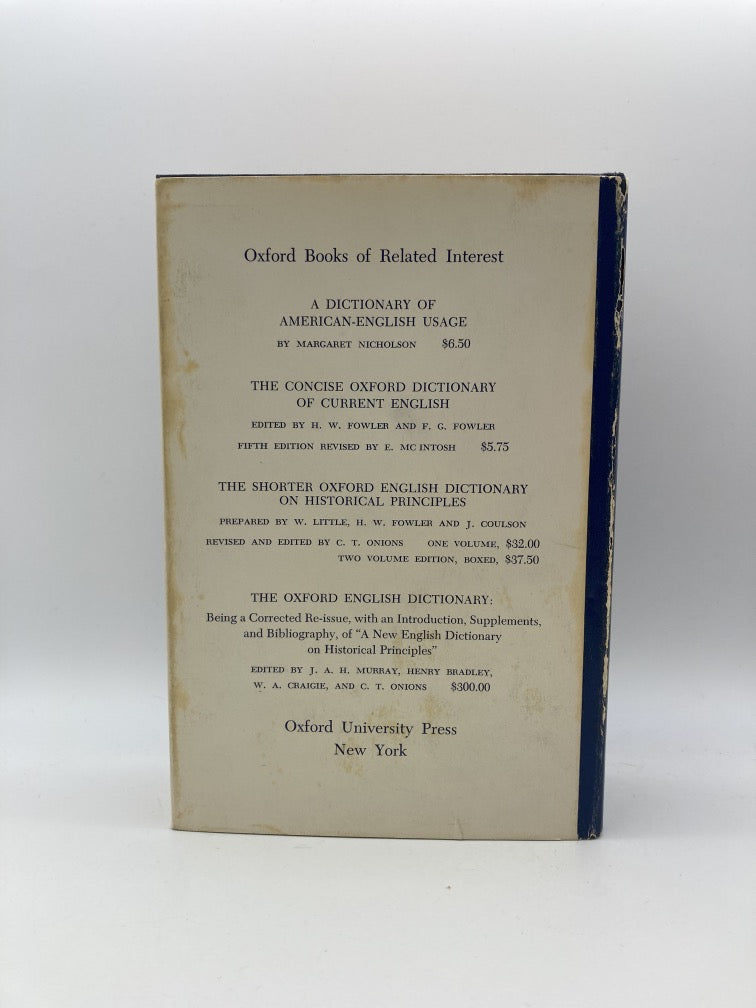 A Dictionary of Modern English Usage: Second Edition
