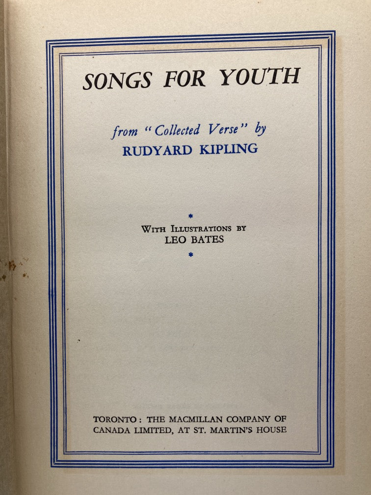 Songs for Youth: from "Collected Verse" by Rudyard Kipling