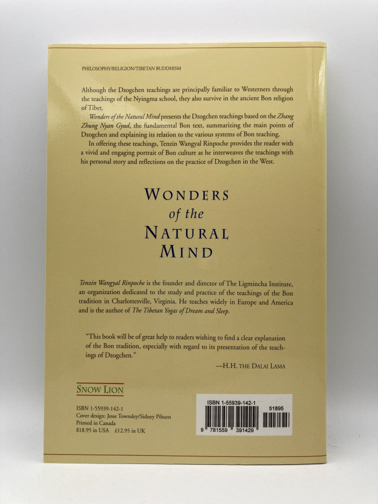 Wonders of the Natural Mind: The Essence of Dzogchen in the Native Bon Tradition of Tibet