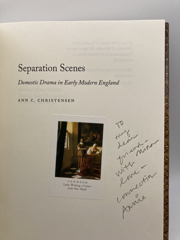 Separation Scenes: Domestic Drama in Early Modern England