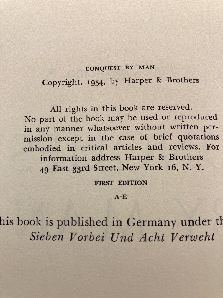 Conquest By Man: The Marvelous Story of The Men Who Discovered And Explored The Lands And Seas of Our World