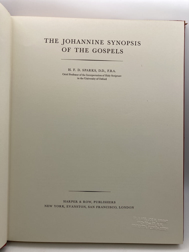 The Johannine Synopsis of the Gospels