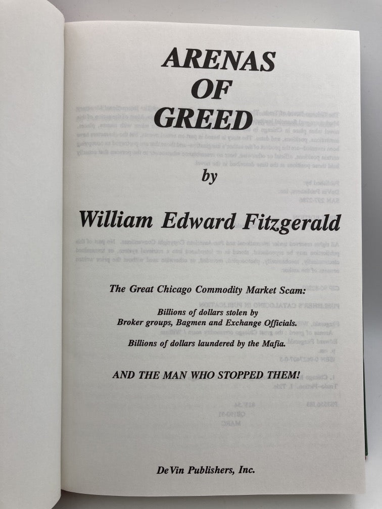 See all 3 images Follow the Author  William Edward Fitzgerald Follow Arenas of Greed: The Great Chicago Commodity Market Sham