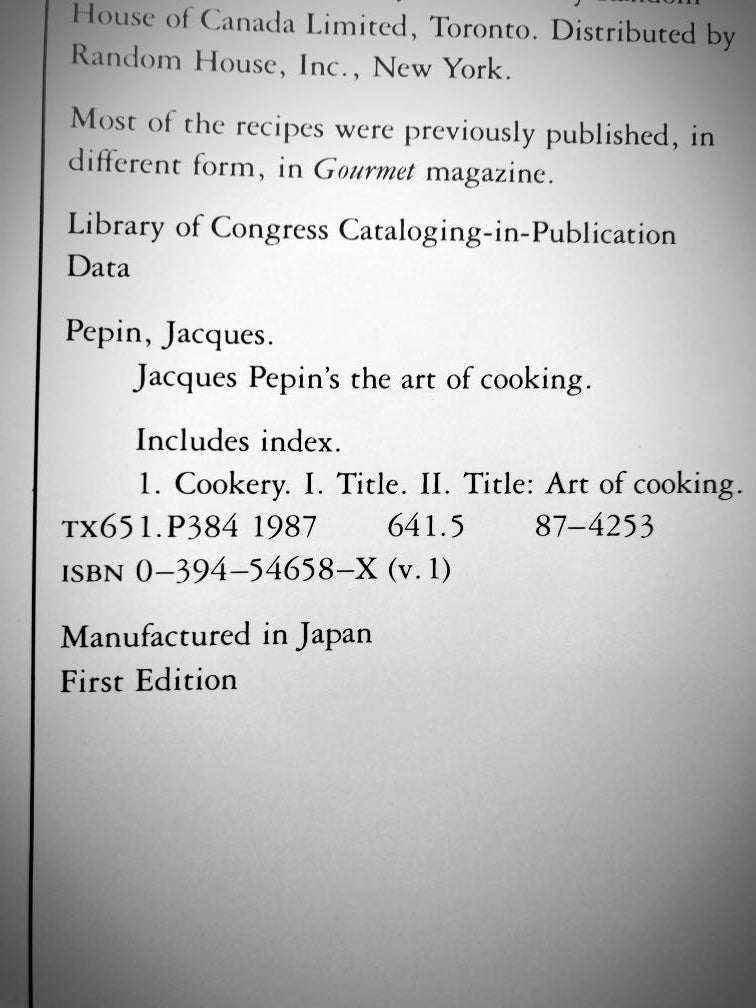 Jacques Pepin's The Art of Cooking (2-Volume Set)