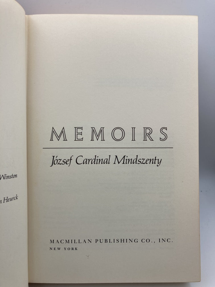 Memoirs: Josef Cardinal Mindszenty