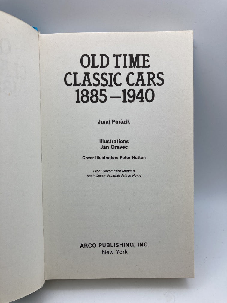 Handbook Guide: Old Time Classic Cars 1885-1940