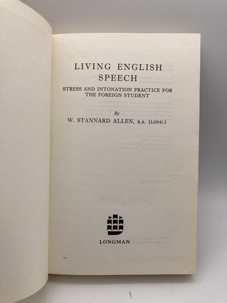 Living English Speech: Stress and Intonation Practice for the Foreign Student