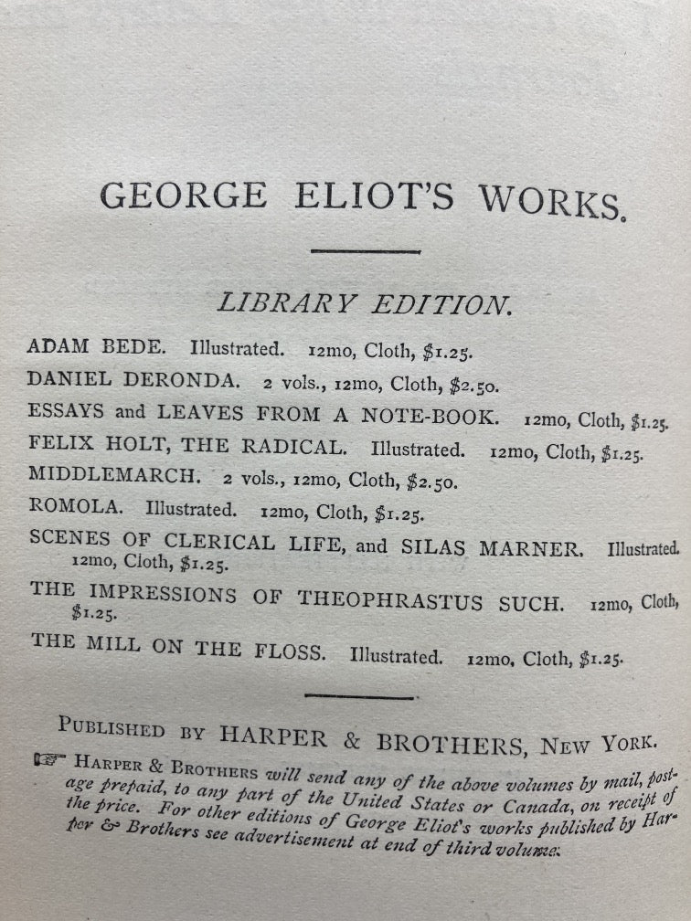 George Eliot's Life: as related in her Letters and Journals