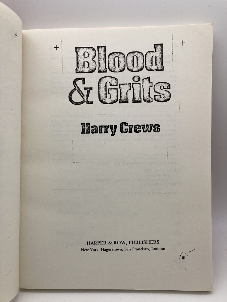 Blood & Grits (Uncorrected First Edition Proof)