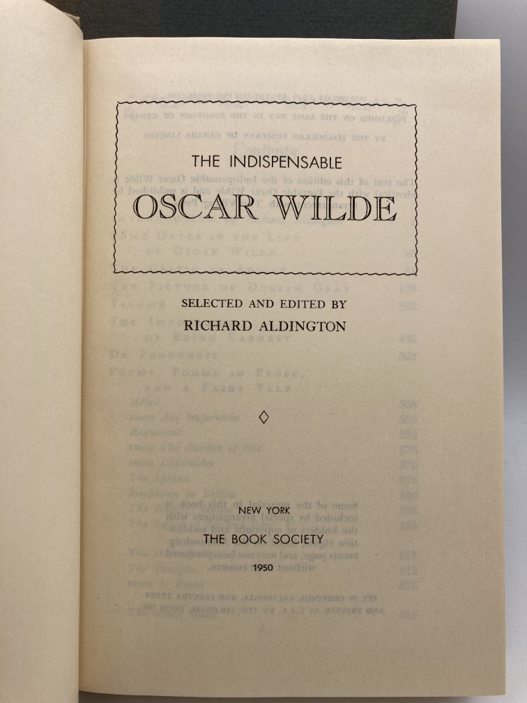 The Indispensable Oscar Wilde