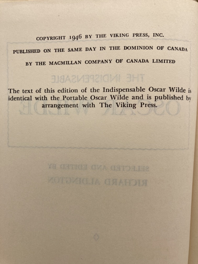 The Indispensable Oscar Wilde