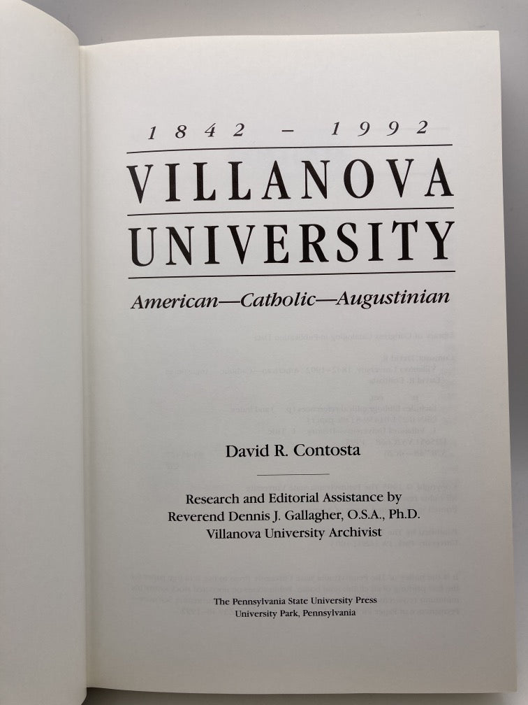 Villanova University 1842-1992: American, Catholic, Augustinian