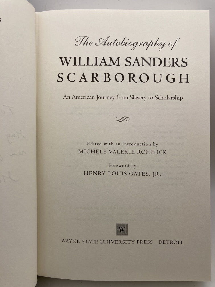 The Autobiography of William Sanders Scarborough