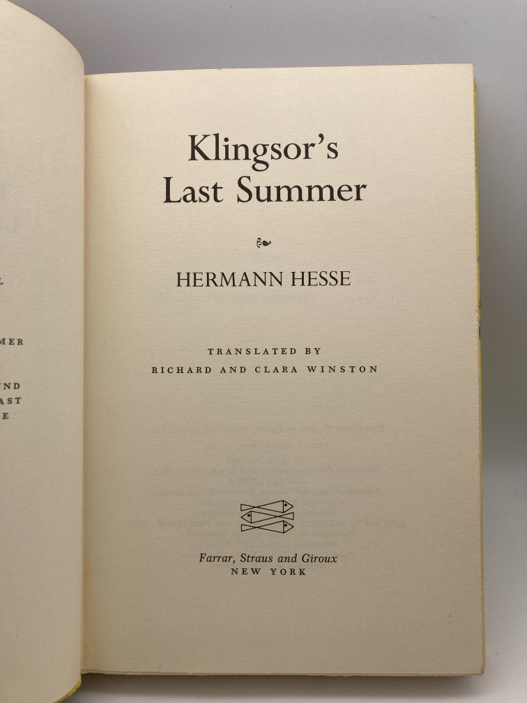 Klingsor's Last Summer