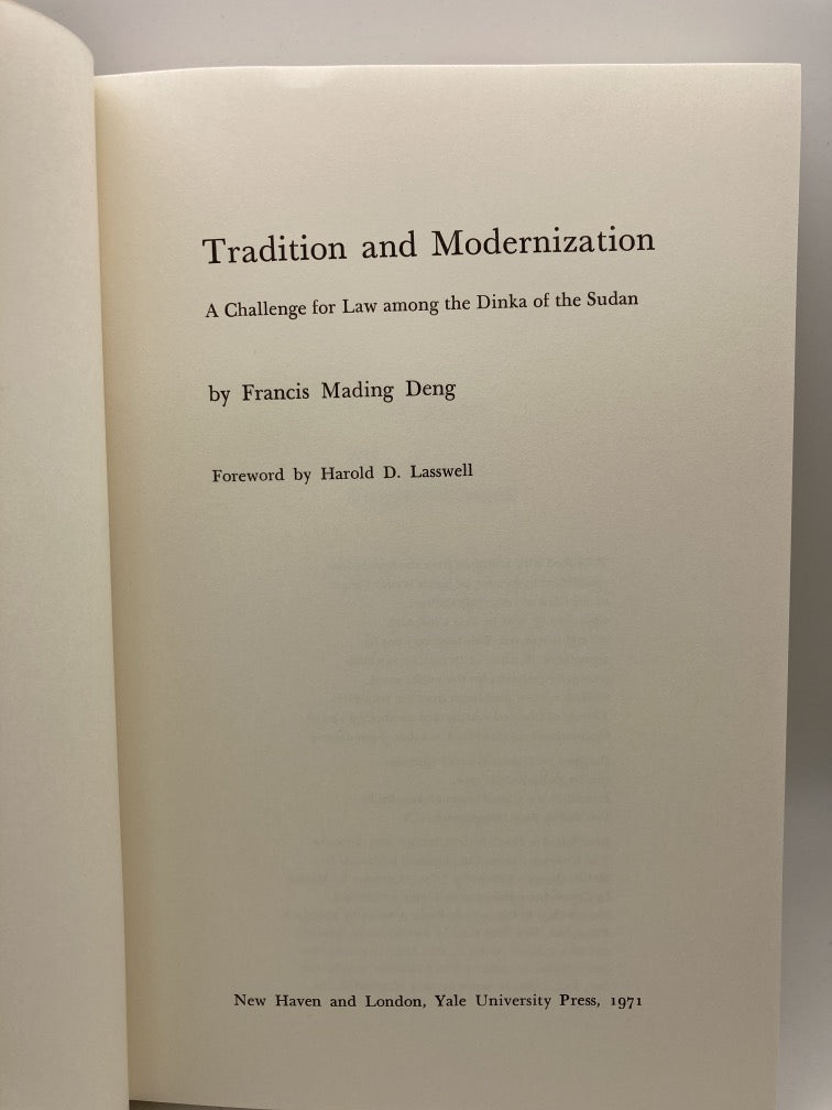 Tradition and Modernization: A Challenge for Law Among the Dinka of the Sudan