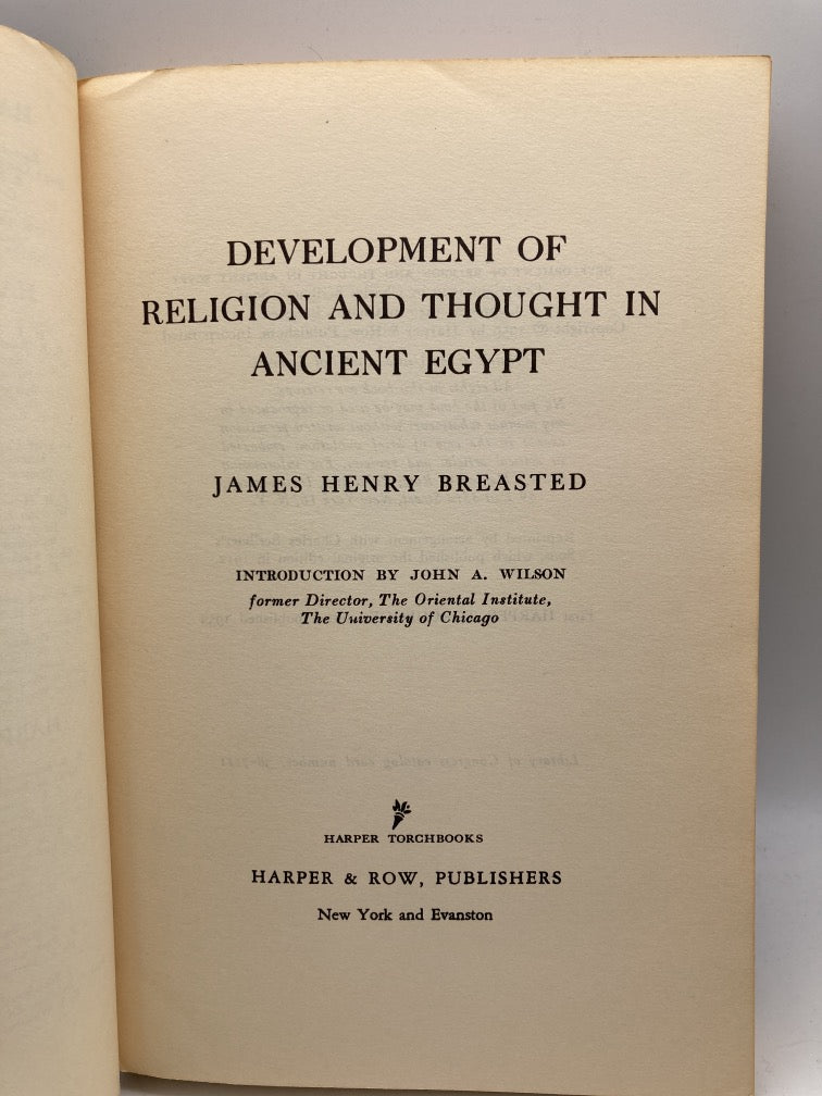 Development of Religion and Thought in Ancient Egypt