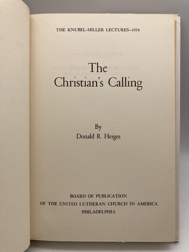 The Christian's Calling