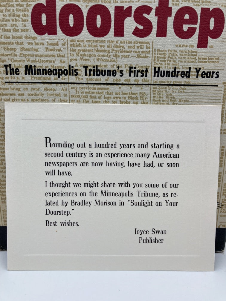 Sunlight on Your Doorstep: The Minneapolis Tribune's First Hundred Years