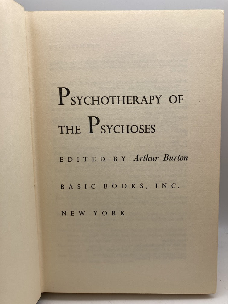 Psychotherapy of the Psychoses: Perspectives on Current Techniques of Treatment