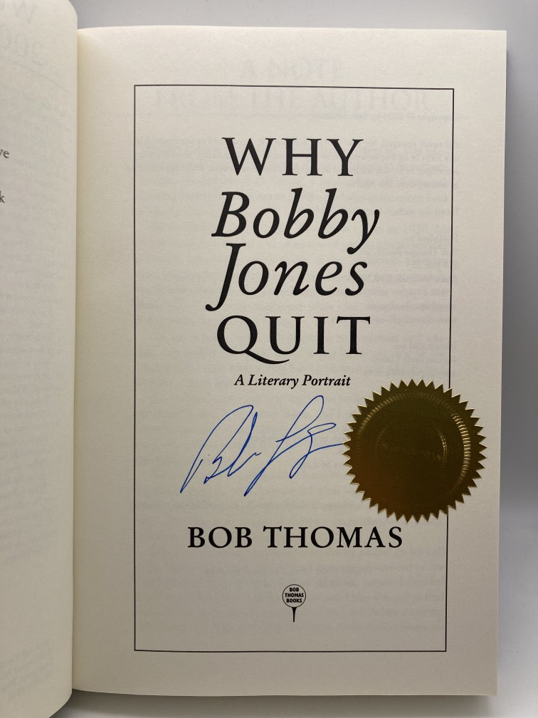 Why Bobby Jones Quit: A Literary Portrait