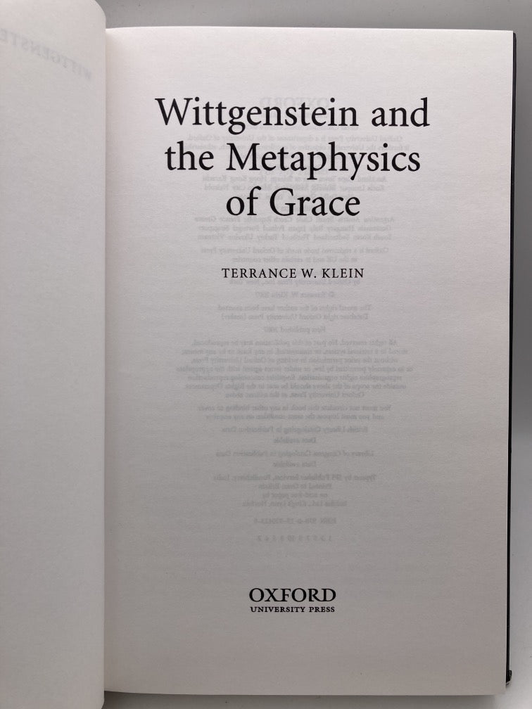 Wittgenstein and the Metaphysics of Grace