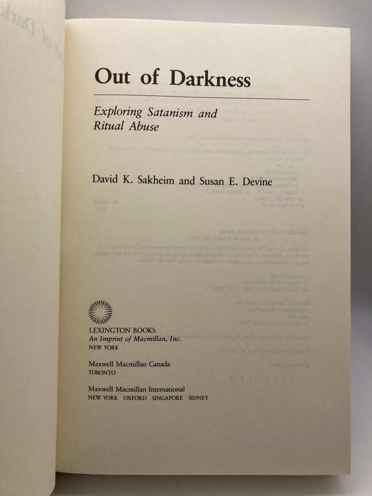 Out of Darkness: Exploring Satanism and Ritual Abuse