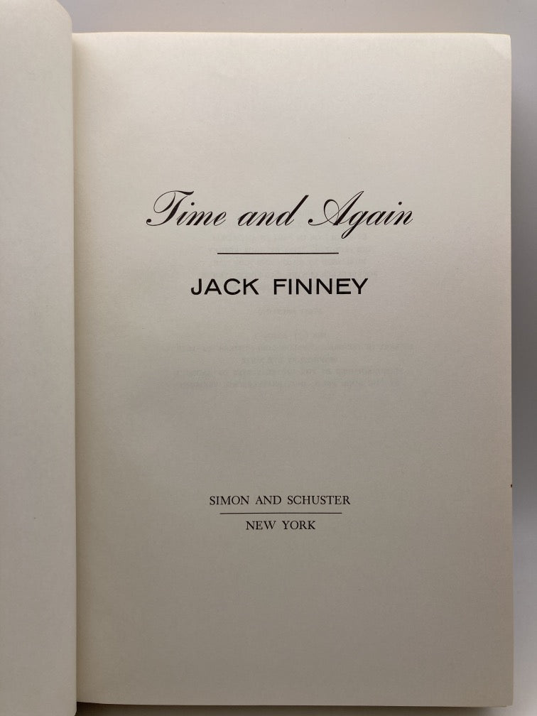 Time and Again: An Illustrated Novel by Jack Finney