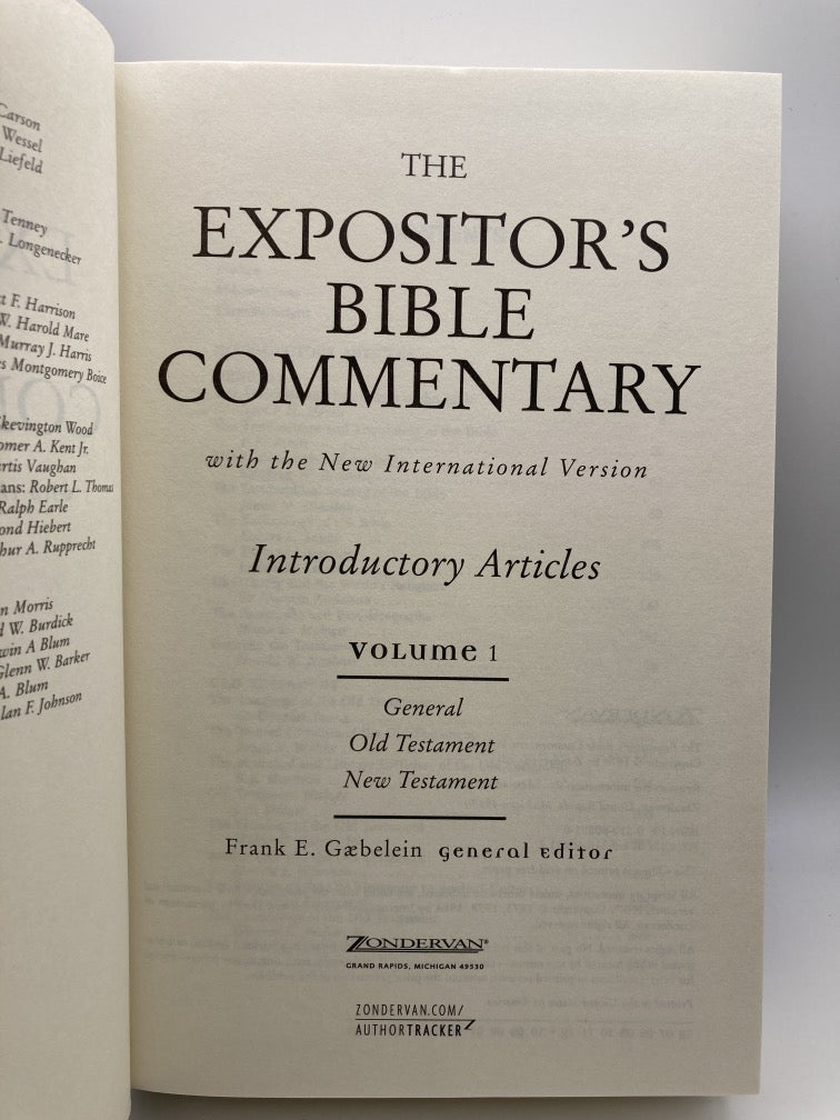 The Expositor's Bible Commentary: Volume 1