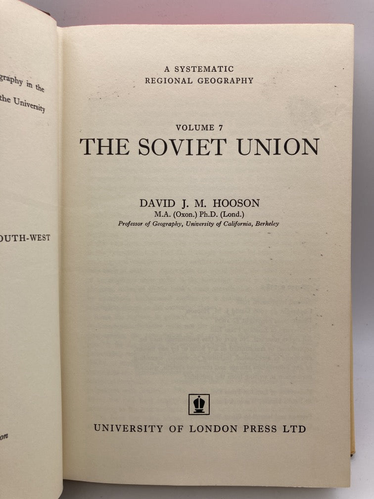 The Soviet Union: A Systematic Regional Geography 7