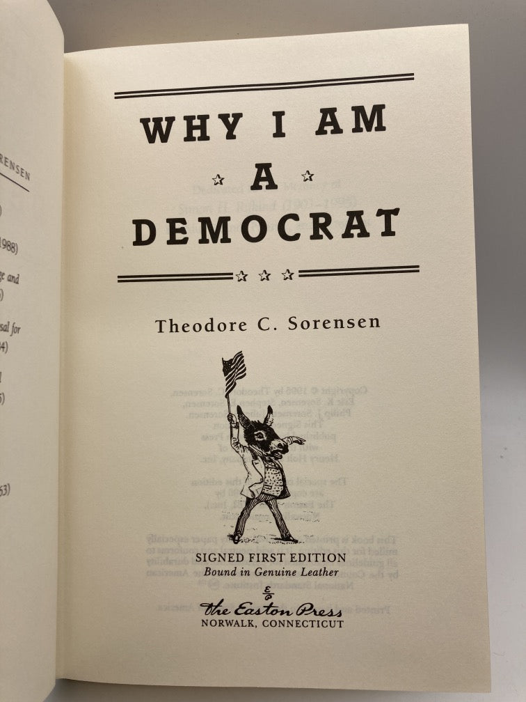 Why I Am a Democrat (Easton Press Signed First Edition)