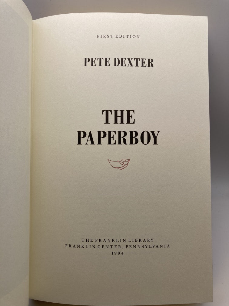 The Paper Boy (Franklin Library Signed First Edition)