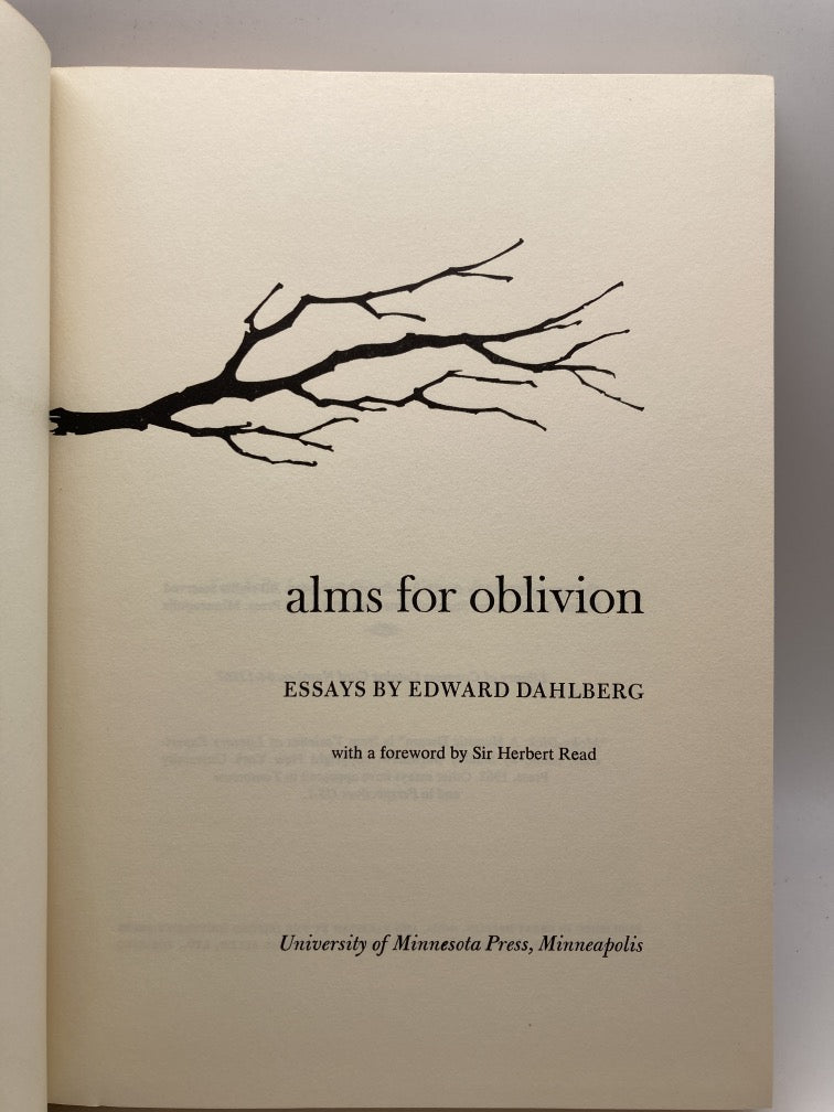 Alms for Oblivion: Essays by Edward Dahlberg