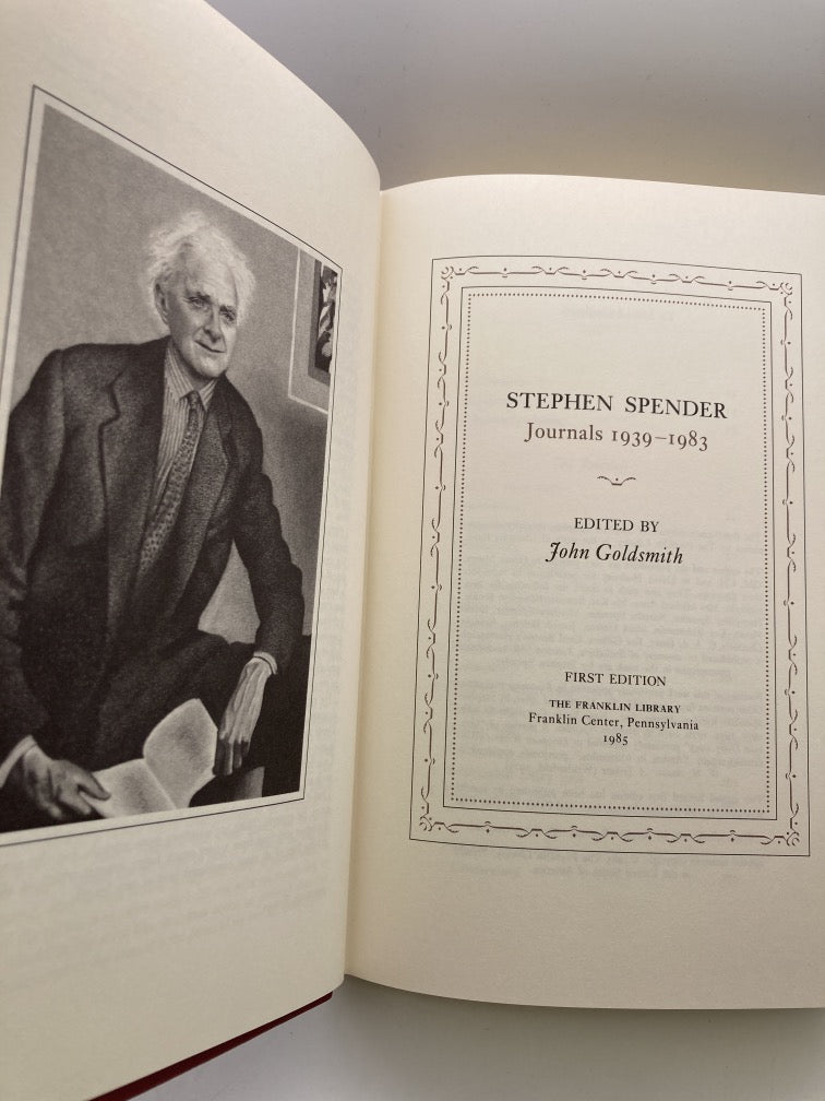 Stephen Spender: Journals 1939-1983 (Franklin Library Signed First Edition)