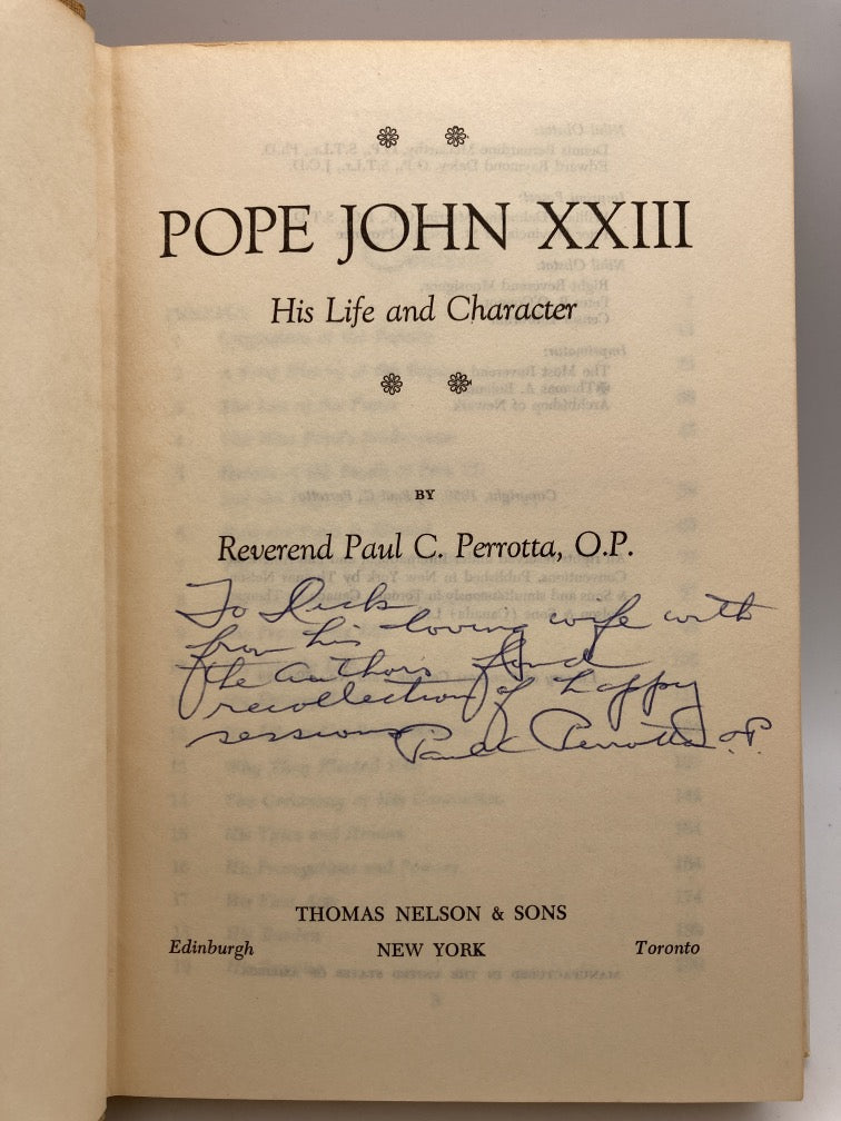 Pope John XXIII: His Life and Character