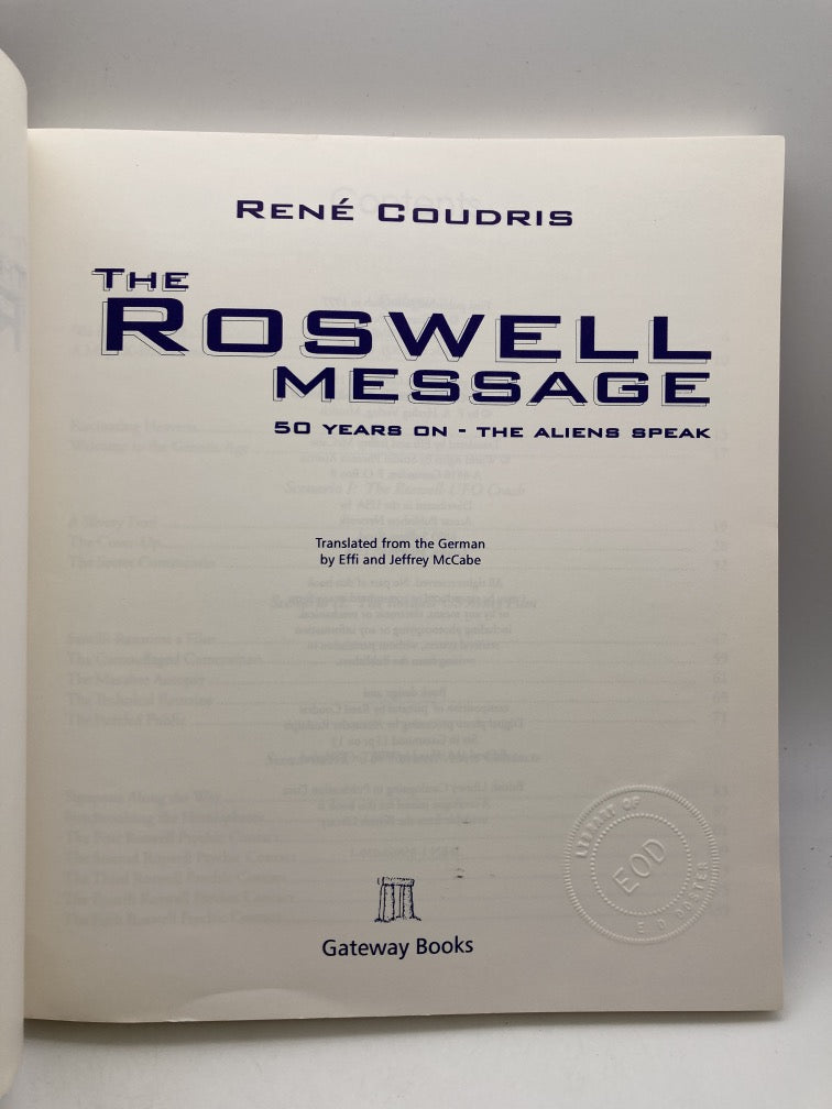 The Roswell Message: 50 Years On - The Aliens Speak