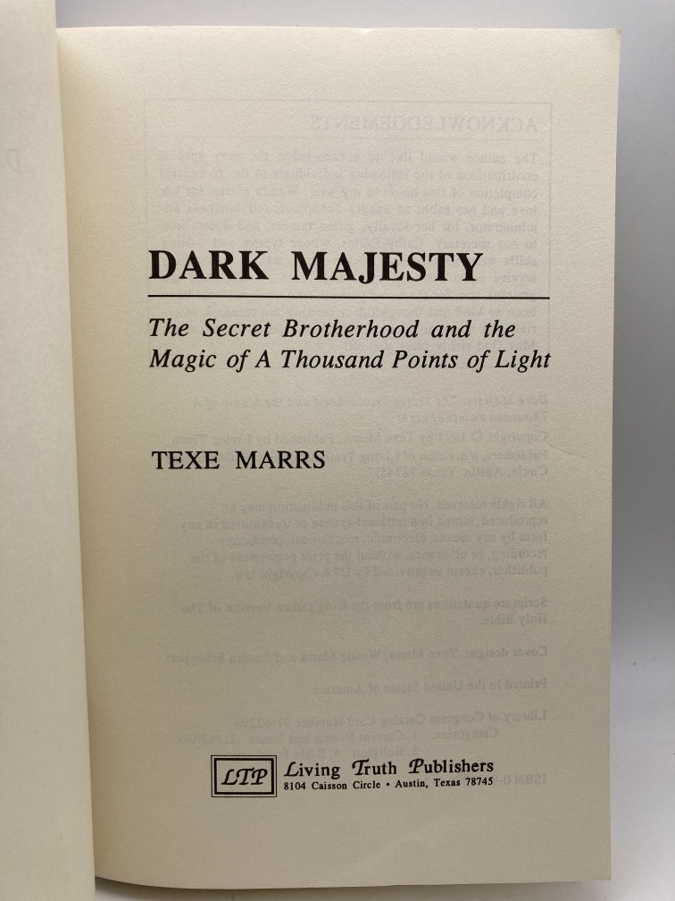 Dark Majesty: The Secret Brotherhood and the Magic of a Thousand Points of Light