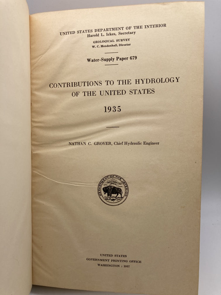 Contributions to the Hydrology of the United States: 1935 (Water Supply Paper 679)