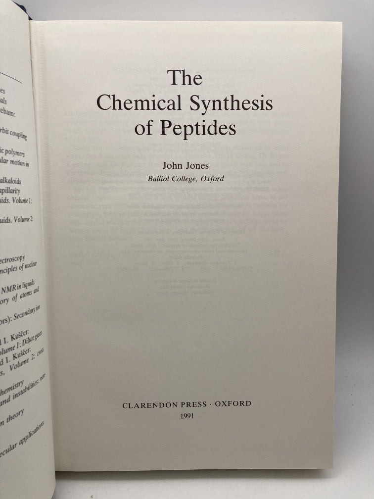 The Chemical Synthesis of Peptides