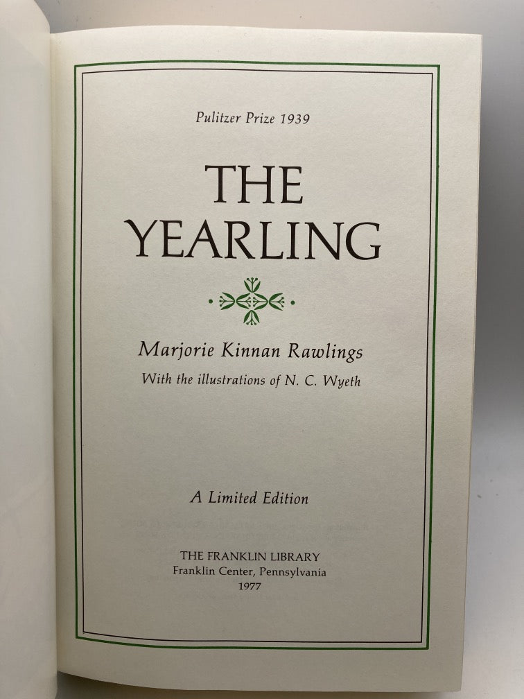 The Yearling (Franklin Library Limited Edition)