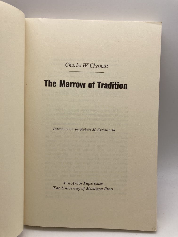 The Marrow of Tradition