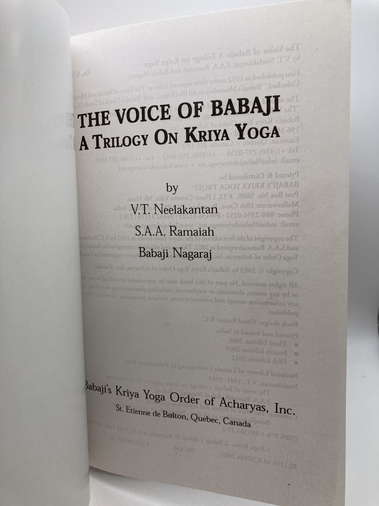 The Voice of Babaji: A Trilogy of Kriya Yoga