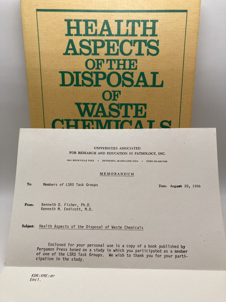 Health Aspects of the Disposal of Waste Chemicals