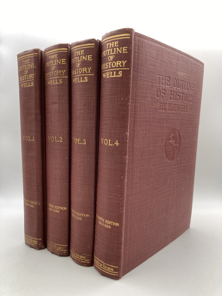 The Outline of History by H.G. Wells: 4-Volume Set (4th Edition 1922)