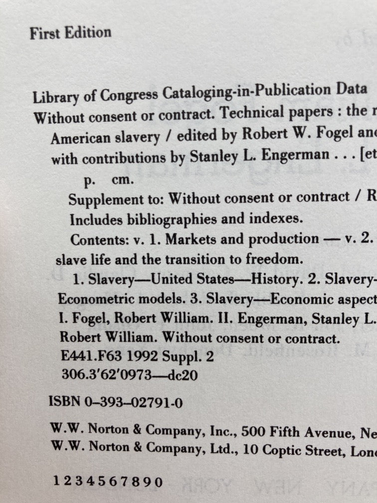 Without Consent or Contract: Markets and Production (Technical Papers Volume 1)