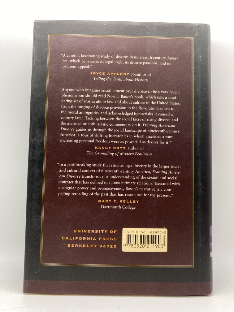 Framing American Divorce: From the revolutionary Generation to the Victorians