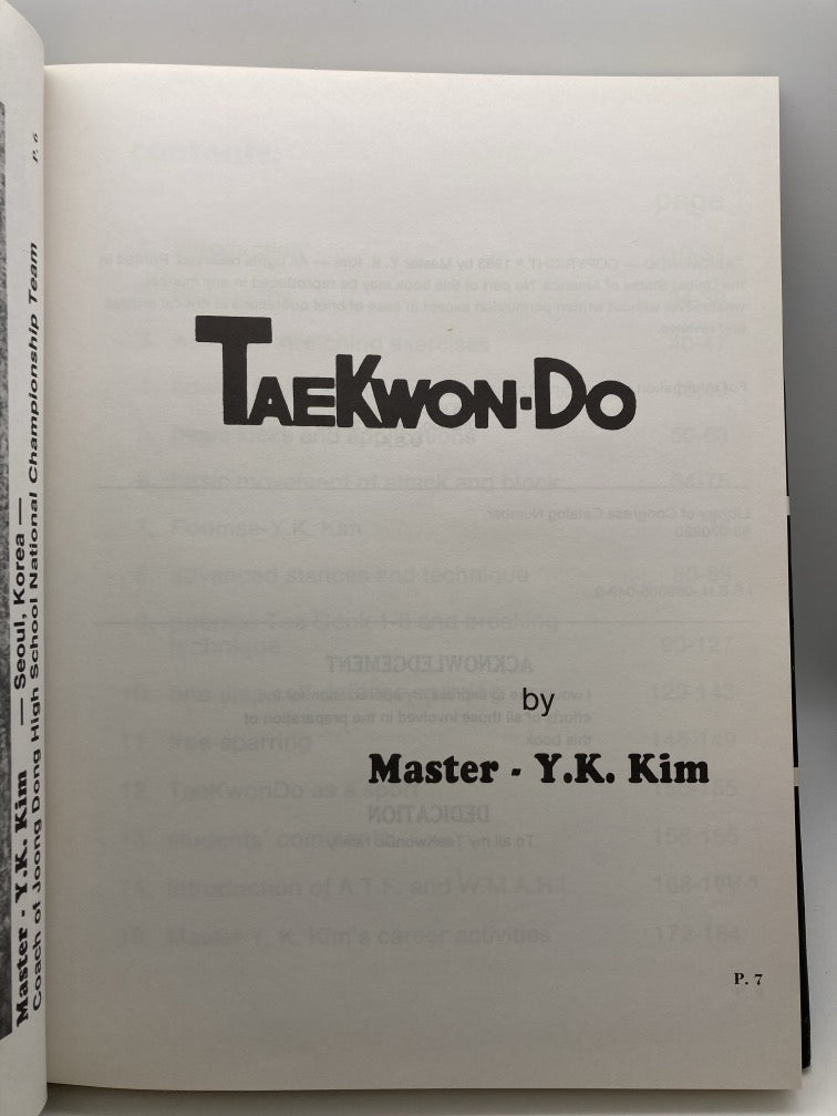 Tae Kwon-Do by Master Y.K. Kim